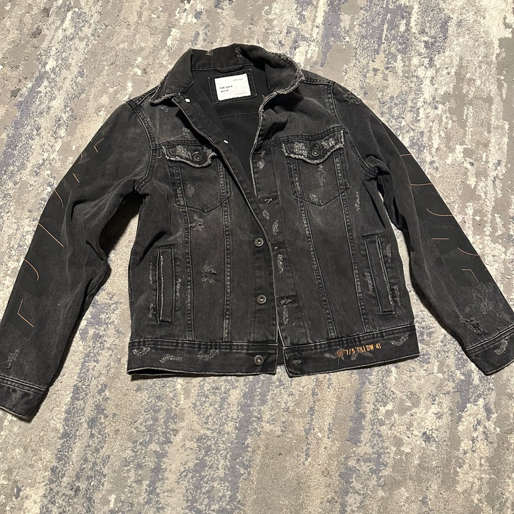 Zara Black Men Jean Jacket